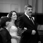 Calgary Wedding Photographer | Central United Church Ceremony Bride walking down Isle