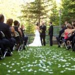 Banff Wedding Photographer | The Rimrock Hotel | Bride and groom ceremony