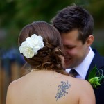Banff Wedding Photographer | The Rimrock Hotel | Ceremony first kiss