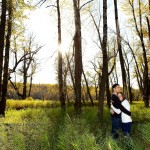 Calgary Wedding photography | Engagement photography | Fish Creek Park | Tall trees hug