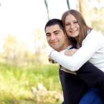 Calgary Wedding photography | Engagement photography | Fish Creek Park | Piggy back