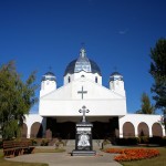 Calgary Wedding Photographer | Edmonton Vegreville wedding | Holy trinity Ukrainian catholic church exterior, outside front doors