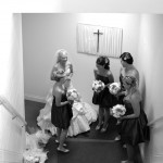 Calgary Wedding Photographer | Edmonton Vegreville wedding | pre ceremony bride talking to bridesmaids