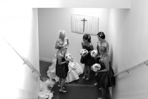 Calgary Wedding Photographer | Edmonton Vegreville wedding | pre ceremony bride talking to bridesmaids