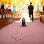 Calgary Wedding Photographer | Edmonton Vegreville wedding | catholic ceremony child crawling