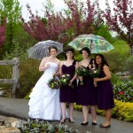 Christine & Peter Valley Ridge Golf Course wedding | Calgary Wedding Photography | Bridesmaids group shot by bridge