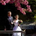 Christine & Peter Valley Ridge Golf Course wedding | Calgary Wedding Photography | Bride walking down isle