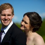 Christine & Peter Valley Ridge Golf Course wedding | Calgary Wedding Photography | Bride looking longingly at groom