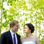 Christine & Peter Valley Ridge Golf Course wedding | Calgary Wedding Photography | Bride and groom heads in the trees