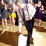 Christine & Peter Valley Ridge Golf Course wedding | Calgary Wedding Photography | Reception, groom busting a move on the dance floor