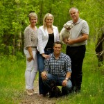 Lamb family | Calgary family photography | posing by a tree