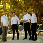 Destination wedding photographer | barcelo maya tropical resort Mexico | wedding photos | Groomsmen await the start of the ceremony