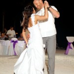 Destination wedding photographer | barcelo maya tropical resort Mexico | wedding photos | bride and groom first dance on beach