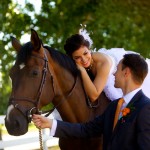 Calgary wedding photographer | Spruce Meadows wedding photos | Bride on horse with groom